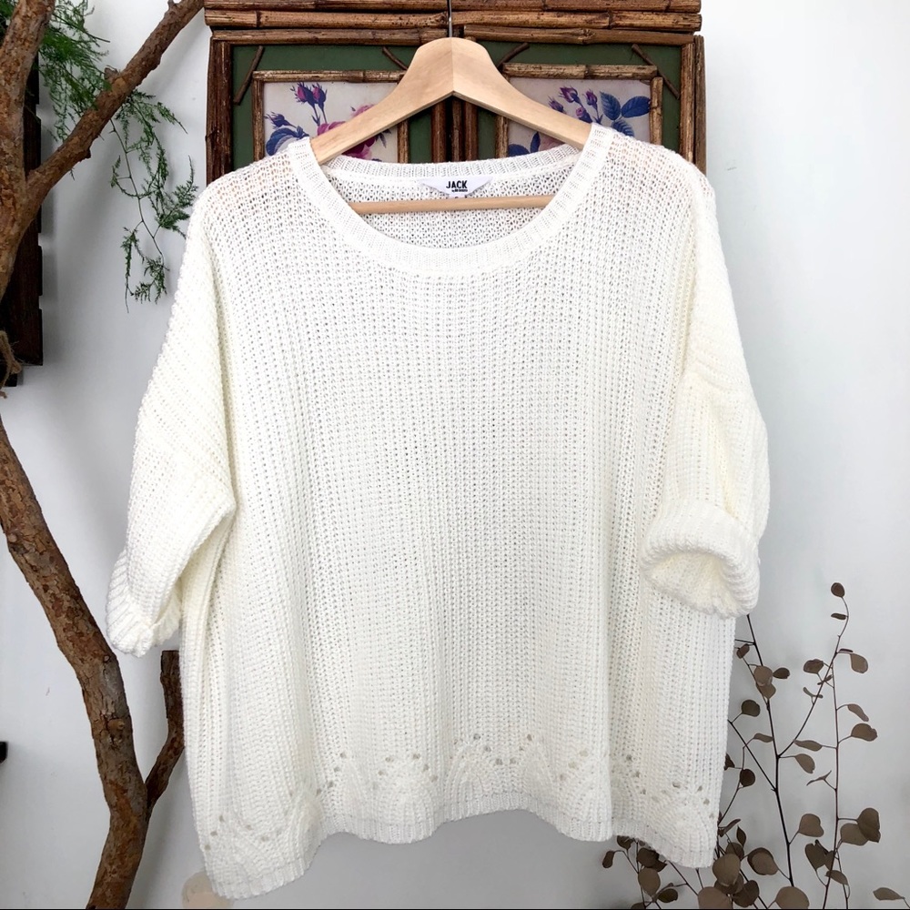 Jack by B.B. Dakota Ivory Knit Pullover Sweater